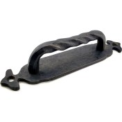 Resim Antika Tarz Dekoratif Pirinç Burgulu Çekme Kol - 148X33 Mm, Oksit 