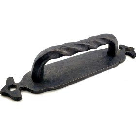 Resim Antika Tarz Dekoratif Pirinç Burgulu Çekme Kol - 148X33 Mm, Oksit 