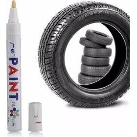 Resim Autowise Oto Araç Lastik Yazma Kalemi Beyaz Lastik Boyama Suya Dayanıklı Lastik Yazı Kalemi 