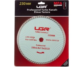 Resim UGR Elmas Daire Testere Turbo Kanallı Ugr 230 mm 