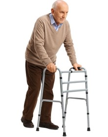 Resim Metal Yürüteç Ayarlanabilir Yükseklikli, Katlanabilir Destek Yürüteci Yaşlı Ve Hasta Kullanımı İçin 