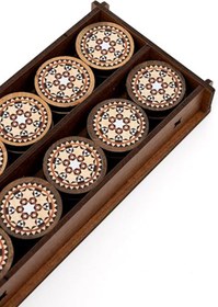 Resim Genel Markalar 2 Numara Dama Desenli Tavla Pulu 