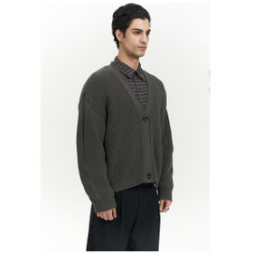 Resim Mai Collection Mai Studios Co. Cassian Antrasit Erkek Triko Hırka Antrasit 