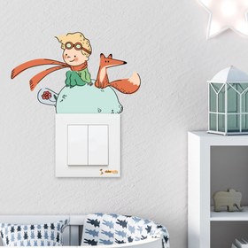 Resim Küçük Prens III Temalı Priz ve Duvar Çocuk Odası Sticker - 15x15 cm / Renkli / Priz Sticker 