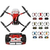 Resim Youmex Djı Mavic Mini İçin Su Geçirmez Pvc Köküres Kırmızı Sticker - Tam Gövde Koruyucu, Kolay Kurulum, Özel Tasarım 