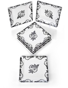 Resim Piatti Naturali 6'lı Black Rose Pasta Tabak Seti Tatlı Sunum Seti Servis 20cm 