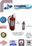 Resim CTG 2 Yangın Söndürme Tüpü/6 Kg ABC KÖPÜK /2 Kg KKT /Askı Aparatı/Fosfor Levha/Araç/Ev 