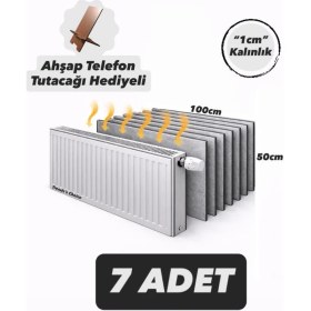 Resim Ankaflex 7 Adet Petek Arkası Isı Yalıtım Levhası Alüminyum Folyo 7 Radyatör Arkalığı 