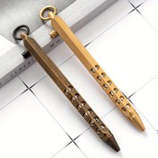 Resim Vintage Pirinç Replika Mermi Kalem, Metal Tükenmez Kalem, Anahtarlık İçin Delikli Tam Bakır Nötr İş Hediye Kalemi, Toptan Satış Mevcut 