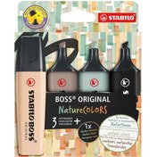 Resim Stabilo Fosforlu Kalem Boss Naturecolors 4er S-M-G-B 70/4-2-5 