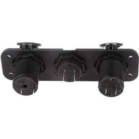 Resim Çift USB Araç Şarj Soketi Voltmetre Çakmaklık 12V 