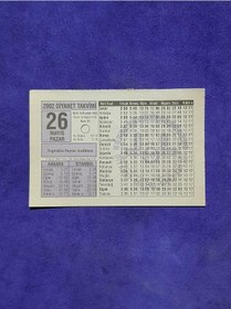 Resim 26 Mayıs 2002 Takvim Yaprağı - Nostalji Koleksiyonluk Takvim Yaprağı 