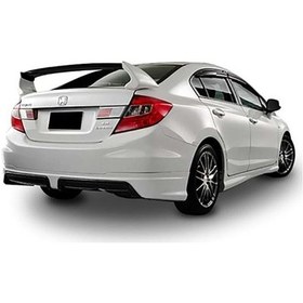 Resim Civic Fb7 Mugen Rr Arka Ek Mat Siyah Sağ Sol Tek Egzoz Çıkışlı 2012 - 2016 