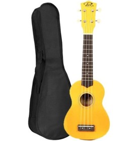 Resim Puka UK-21YW Soprano Ukulele Sarı + Kılıf 