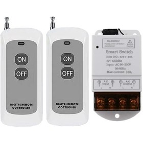 Resim Ximistore9 433mhz Kablosuz Kumanda Röle Anahtarı, 110v-220v Evrensel, Yüksek Güçlü, Su Pompa Uzaktan Kontrol, 2 Kumanda + 1 Alıcı Modülü 
