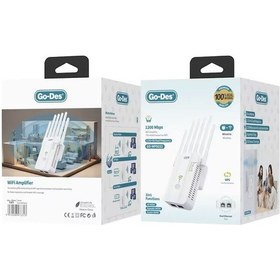 Resim Go Des Gd-wps032 1200mbps 6 Antenli 5ghz Wifi Sinyal Güçlendirici Router Beyaz 