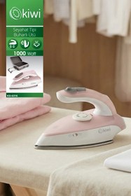 Resim Kiwi Ksı 6316 Çelik Tabanlı Seyahat Ütüsü 1000W Pembe 