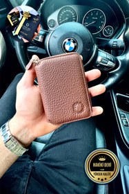 Resim CüzCan Soft Brown Mini Petty Fermuarlı Gerçek Hakiki Deri Cüzdan Unisex (KADIN / ERKEK) 