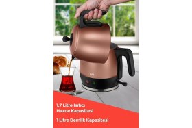 Resim Geniş Kapasiteli 2200W Paslanmaz Çelik Çay ve Su Isıtıcı 