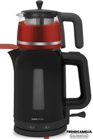 Resim GoldMaster Trendcamelia 2200 Watt Cam Demlikli Bpa Içermeyen Çay Makinesi Ve Su Isıtıcısı 