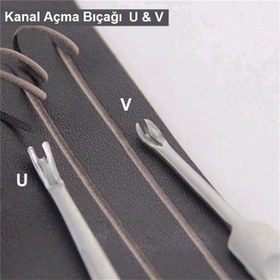 Resim Kanal Açma Bıçağı Linör (11.5 cm) Deri El Aleti (U Model) 