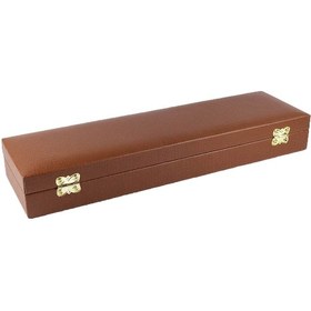 Resim Kahverengi Renk Deri Menteşeli Tesbih Kutusu 
