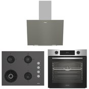 Resim Altus ALA 322 I Fırın 189 GG Ocak 570 G Davlumbaz Gri Ankastre Set 