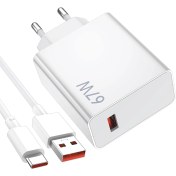Resim Xiaomi 11T Uyumlu 67W Pd Şarj Cihazı – Süper Hızlı ve Güvenli Şarj Seti 