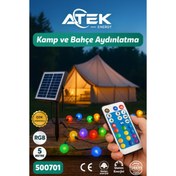 Resim RGB Güneş Enerjili Boncuk Kamp Ve Bahçe Aydınlatma 
