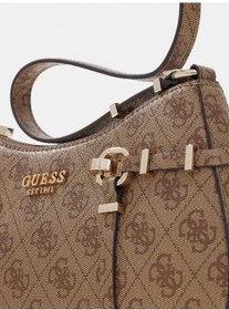Resim Guess Leona Logolu Kadın Kahverengi Omuz Çantası Hwsg9917180-ltl 