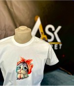 Resim Ask-cotton Penye Unisex Kedi Baskılı 