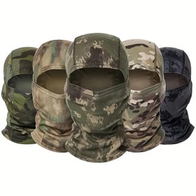 Resim 1 adet, Nefes Alabilen Teri Emici Balaclava Maskesi, Ayarlanabilir Çok Fonksiyonlu Kafa Giyimi, Polyester %100, Dokuma Kumaş, 130g/m², Makine Yıkanabilir, Açık Hava Bisikleti ve Yürüyüş Sporları için, Pil Olmadan 