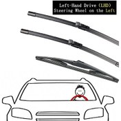 Resim Lhd-3x Toyota Uyumlu Prius Xw50 2016 2022 Ön Arka Cam Seti Kiti Silecek Lastikleri Cam Ön Cam Temizleme Araba Fırçaları Aksesuarları 