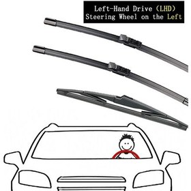 Resim Lhd-3x Toyota Uyumlu Prius Xw50 2016 2022 Ön Arka Cam Seti Kiti Silecek Lastikleri Cam Ön Cam Temizleme Araba Fırçaları Aksesuarları 