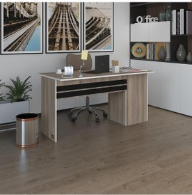 Resim Kenzlife Ofis Masası Kamikaze Crd Sol 75 130 60 Kilitli Kapaklı Dolap Şeritli Bilgisayar Çalışma Masası 