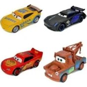 Resim Metal Cars Şimşek Mcqueen Mater Oyuncak Arabalar 4'lü Set 