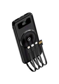 Resim Kablosuz Çoklu Şarj Girişli 10.000 Mah Kablolu Powerbank Taşınabilir Çok Renkli 