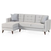 Resim Vipa Home Vipa Orlando Mini Puflu Köşe Koltuk Takımı, R+2+P Oturma Odası ve Salon İçin, Gri 
