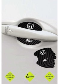 Resim Honda Jazz Karbon Desenli Kapı İçi Çizik Önleyici Ve Şık Görünüm Folyo Koruma Takımı Jazz Yazılı 4 Adet 