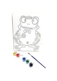 Resim Hayal Sepeti Kurbağa Model Resimli Tuval 24x18 6lı Boya, Fırça B 