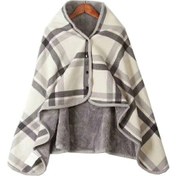 Resim Japon Isıtıcı Polar Şal Battaniye 100x140cm Flanel Kanepe Mavi 