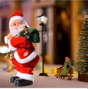 Resim Lijinxu Elektrikli Noel Baba Bebek Bükülmüş Kalça Oyuncak 