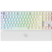 Resim Pusat Rapid Pro TKL Monster Tactile Red Switch 80 M Tıklama Kablolu Mekanik RGB Oyuncu Klavyesi (Beyaz) 