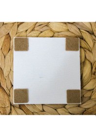 Resim Doğal Taş Uv Baskılı 4'lü Set Dekoratif Hediyelik Bardak Altlığı Çok Renkli 