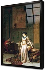 Resim Cleaopatra ve Sezar Çerçeveli Cam Tablo 20x30 cm CB13092 