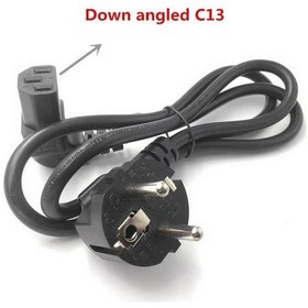 Resim C13 Power Kablosu 90° Derece Dirsek L Uç - Dik Açılı - 1.8 mt 