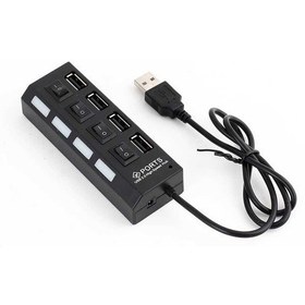 Resim Tcherchi 4 Bağlantı Noktalı Çoklu Usb2.0 Hub Splitter Adaptörü (Yurt Dışından) 