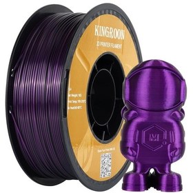 Resim Kingroon Çift Renk Silk Pla Filament - Siyah, Kırmızı Gül - 1.75mm - 1kg 