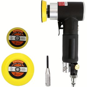 Resim 1 adet Mini Hava Zımpara, 5.08cm & 7.62cm Çift Hareketli Pnömatik Parlatıcı, Ayarlanabilir Hava Akış Vanası, M6 Dişli Plaka, Metal Yapı, Şarj Gerektirmeyen Güç Modu, Pil Gerekmez 