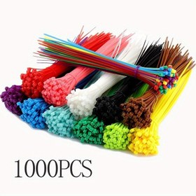 Resim 1000 Adetlik Ağır Hizmet Tipi Kablo Bağları - Çok Yönlü Endüstriyel Sınıf Bağlantı Elemanları, Dayanıklı Kendiliğinden Kapanan Naylon Kablo Düzenleyiciler, Kapalı Alanlarda Çok Amaçlı Kullanım - 2,5 mm x 100 mm 